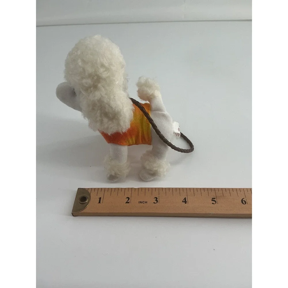 American Girl White Poodle Plush Pet with Leash and Tie Dye Shirt Doll Accessory